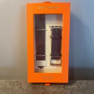 NEW TORY BURCH MCGRAW NAVY BLUE LEATHER BAND FOR APPLE WATCH 38-40MM